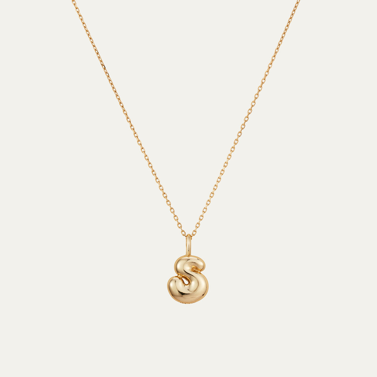 14k Gold Gold Necklace With S Pendant S Initial Necklace Gold Gold