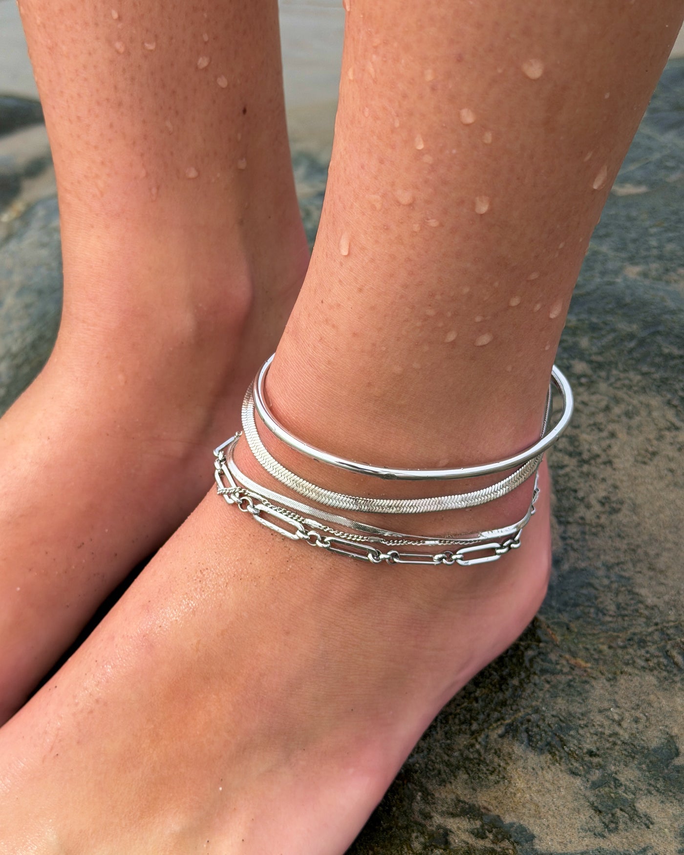 Statement Anklet Stack
