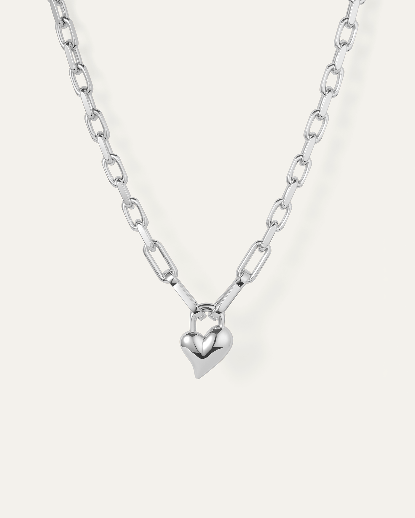 Padlock Heart Pendant Necklace