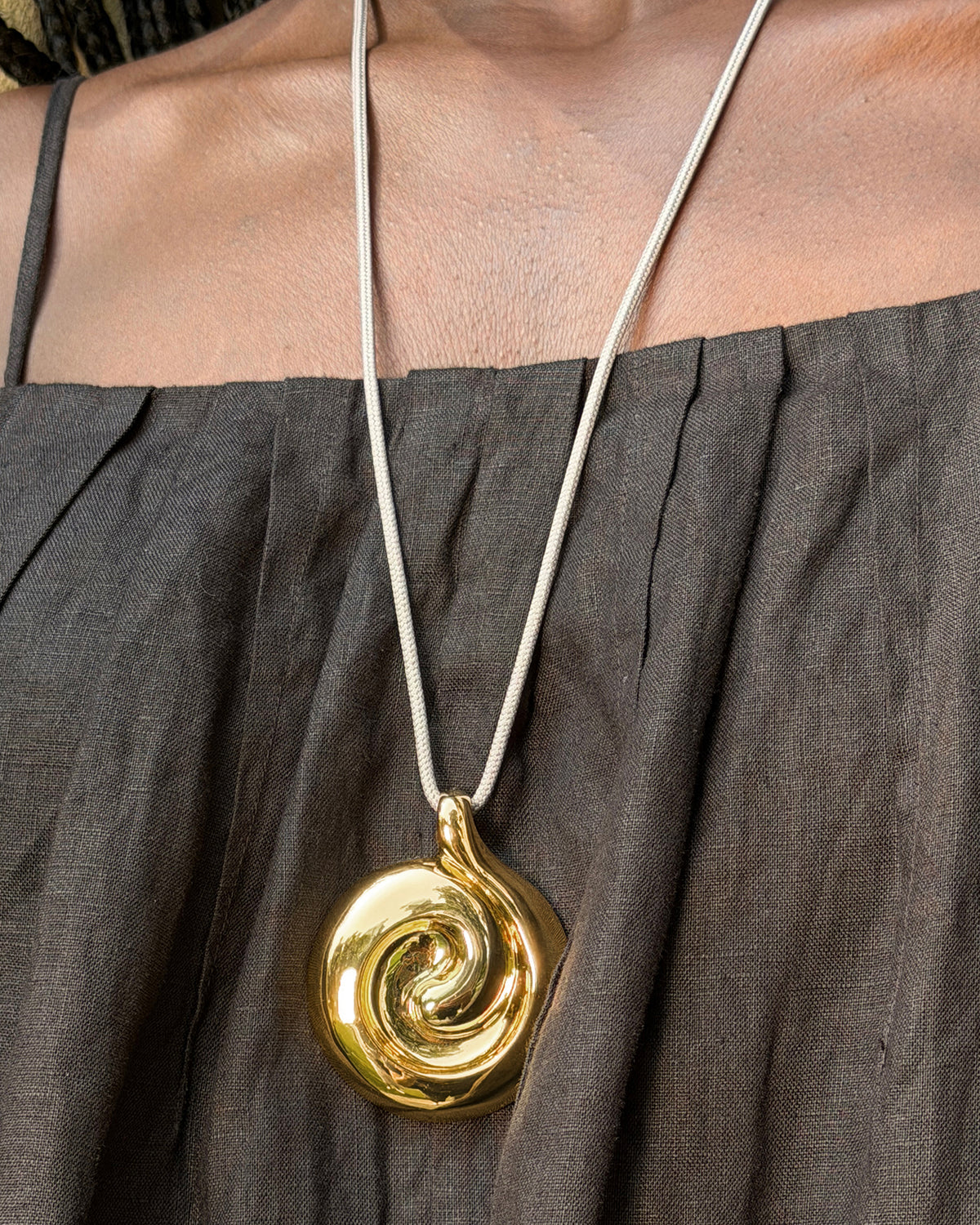 Nico Mirror Pendant Rope Necklace