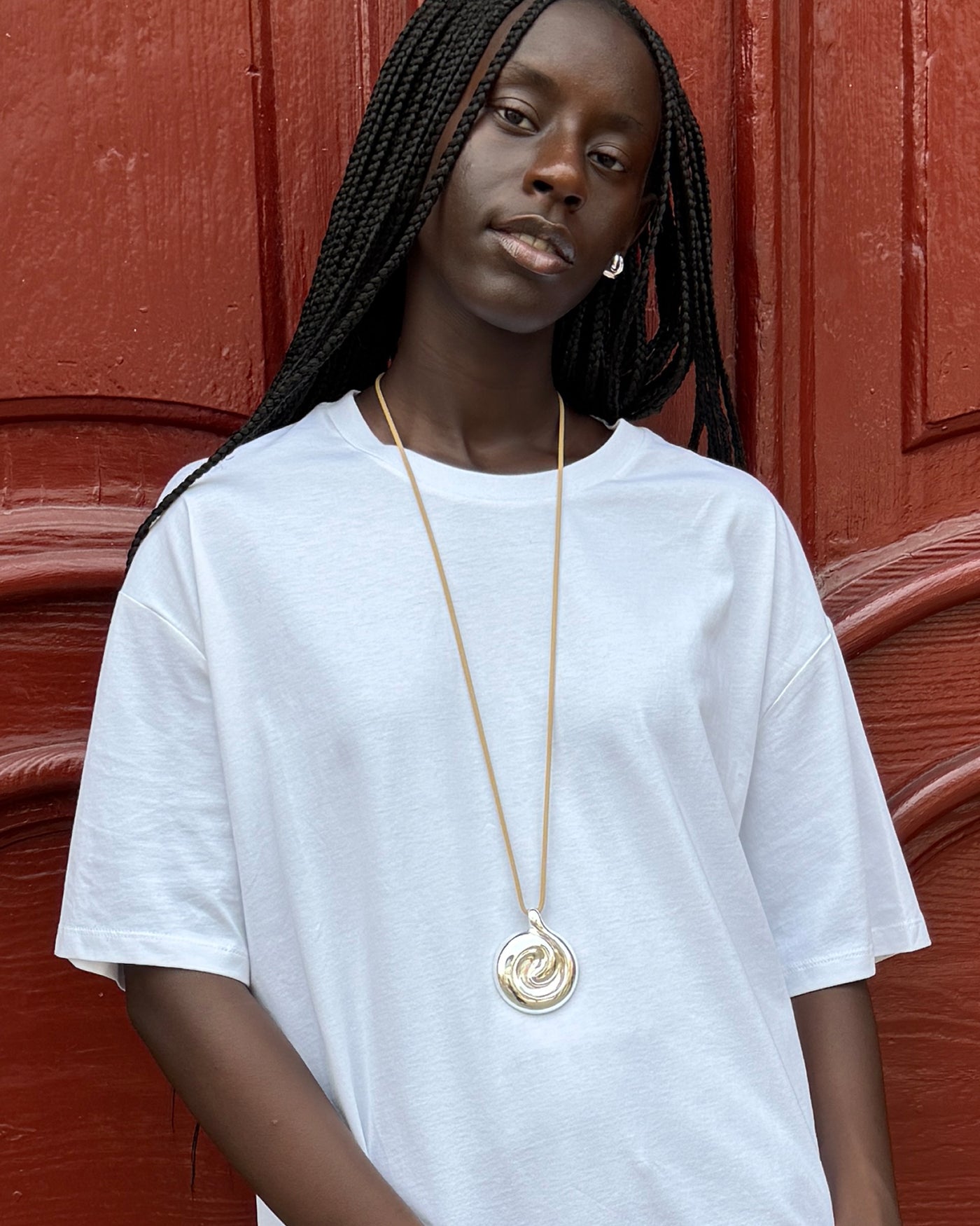 Nico Mirror Pendant Rope Necklace