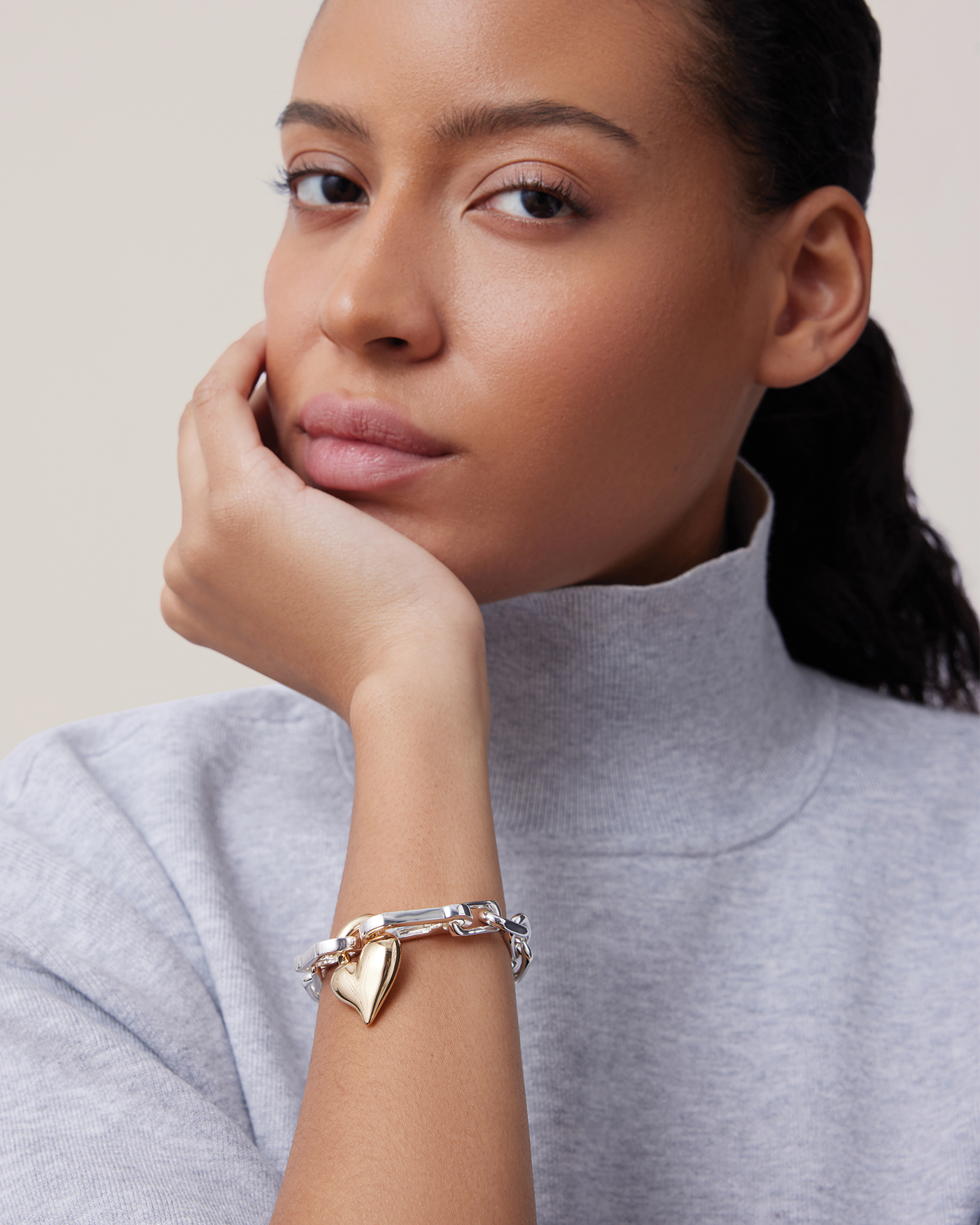 Padlock Heart Chain Bracelet