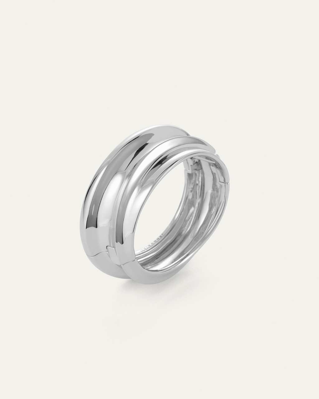 Lennon Mega Bangle | Silver Statement Bangle Bracelets | JENNY