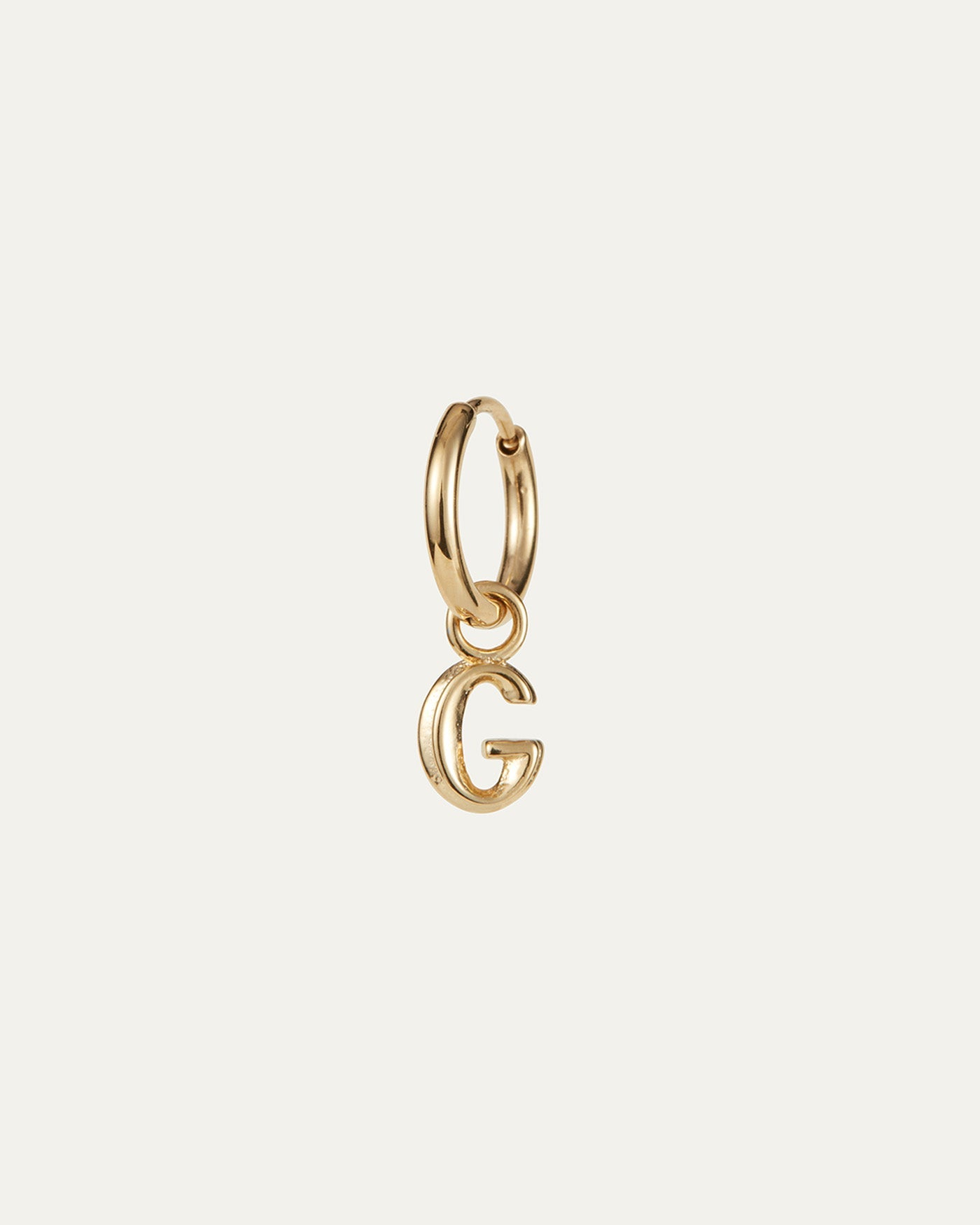 Single Monogram Huggie Earring - G