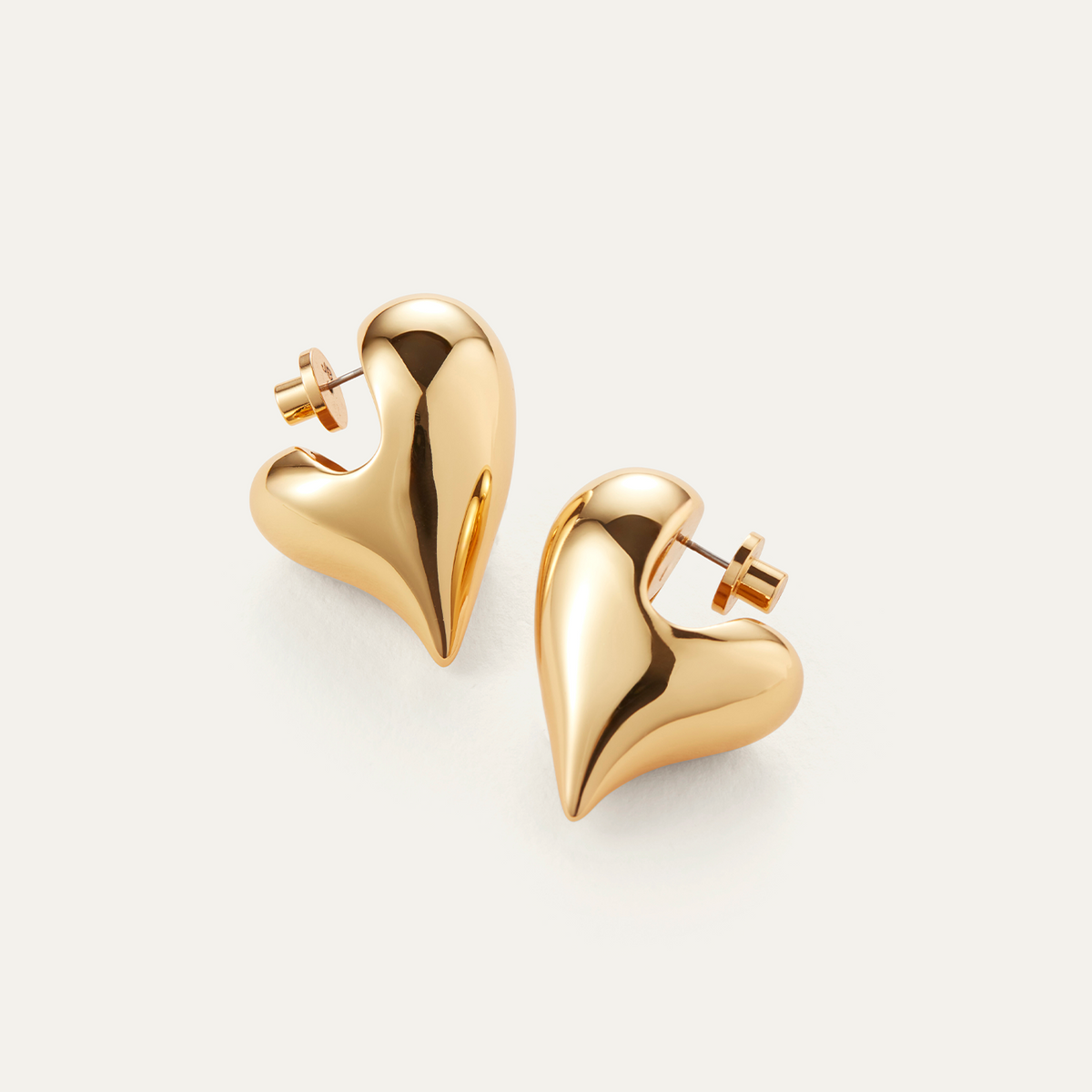 Art Heart Puff Earrings | Gold Teardrop Earrings | JENNY Art Heart Puff Earrings | Gold Teardrop Earrings | JENNY