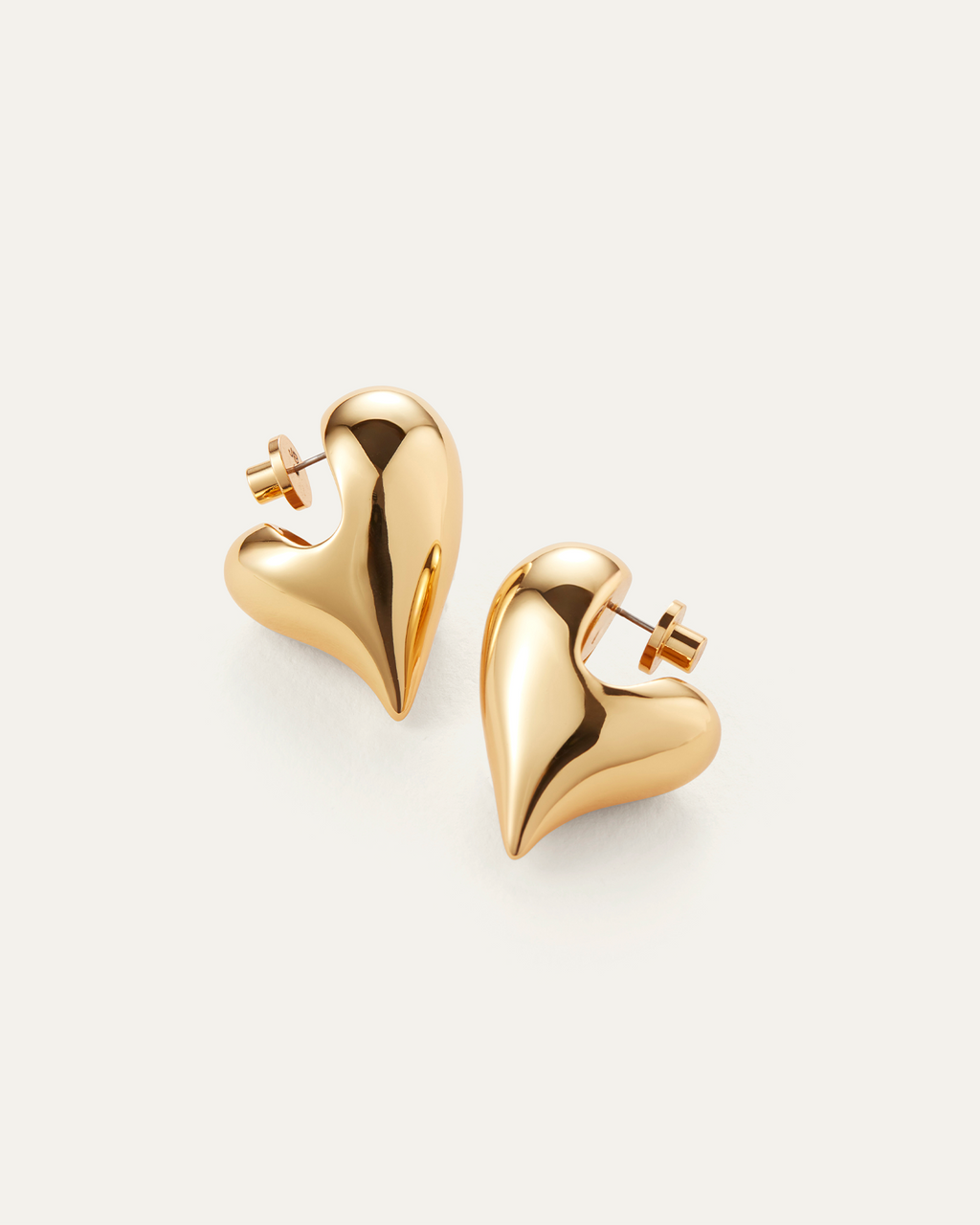 ヴィンテージ！ Puffy Love Heart Studs ピアス Puffy Heart Stud-PREORDER — Clay + Stone Handmade
