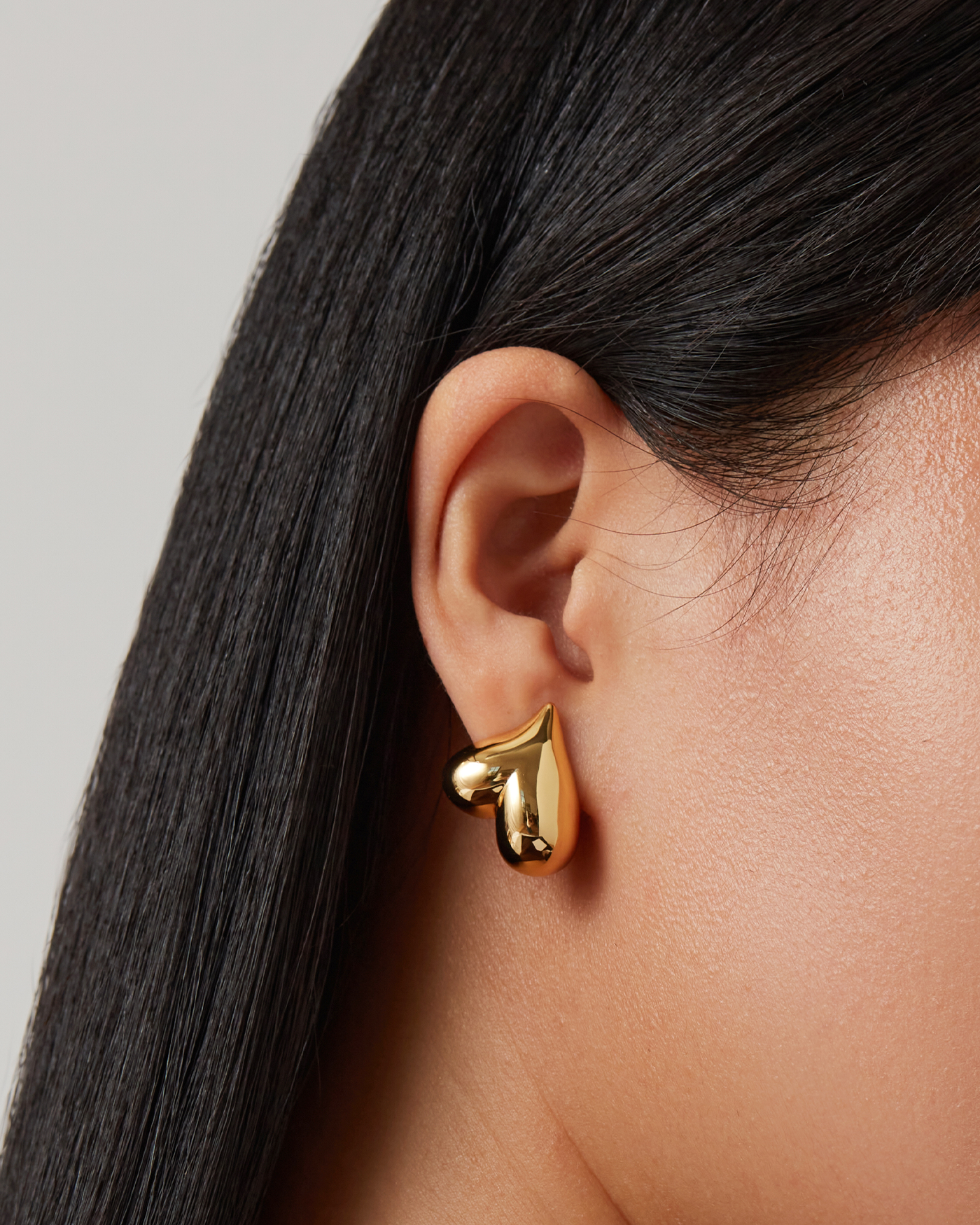 Art Heart Button Earrings