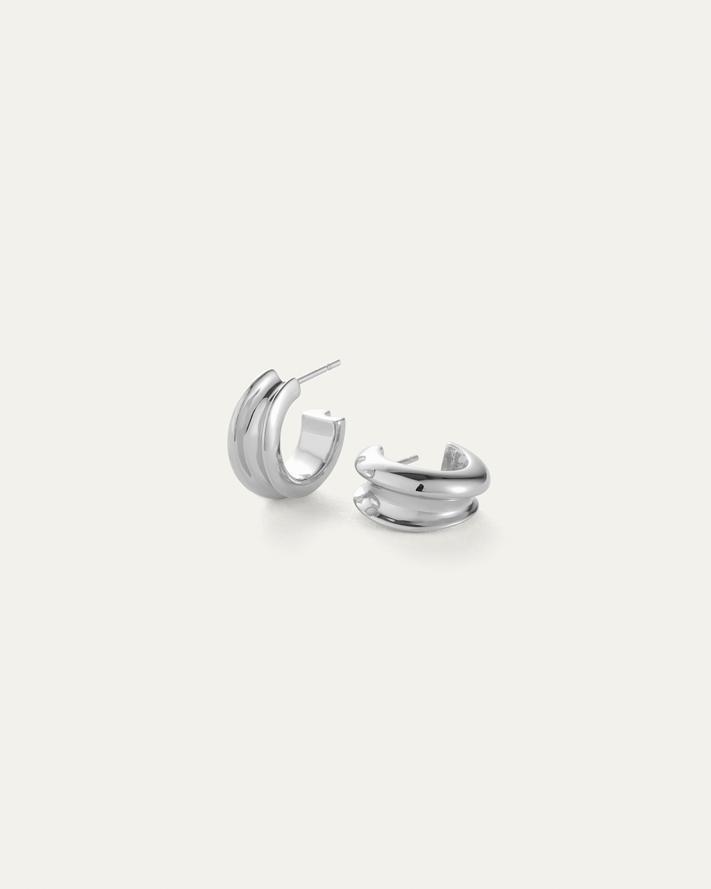 Mini Lennon Hoop Earrings | Small Silver Hoops | JENNY BIRD Canada