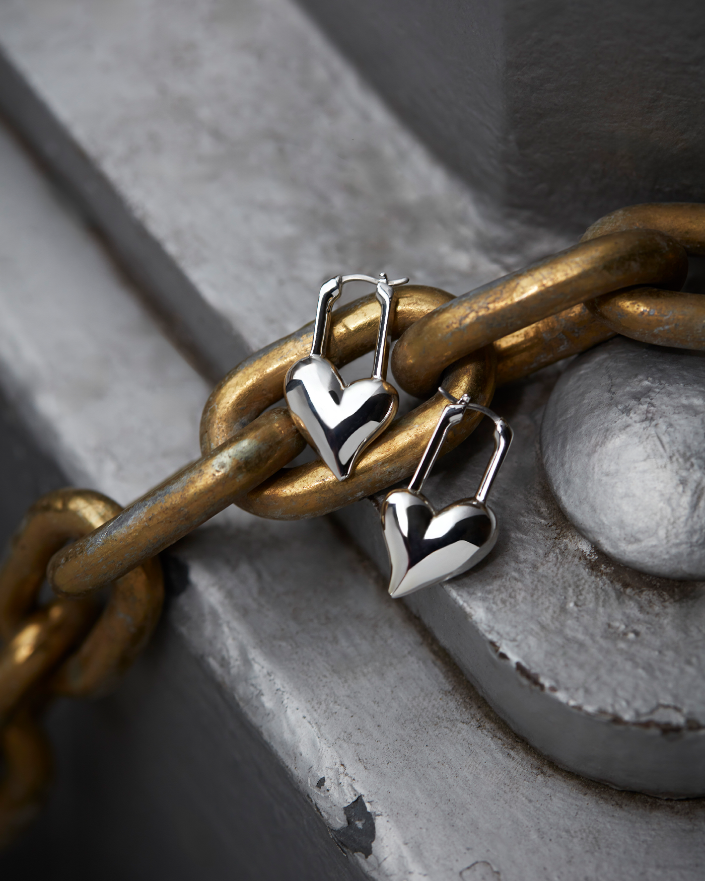 Padlock Heart Earrings