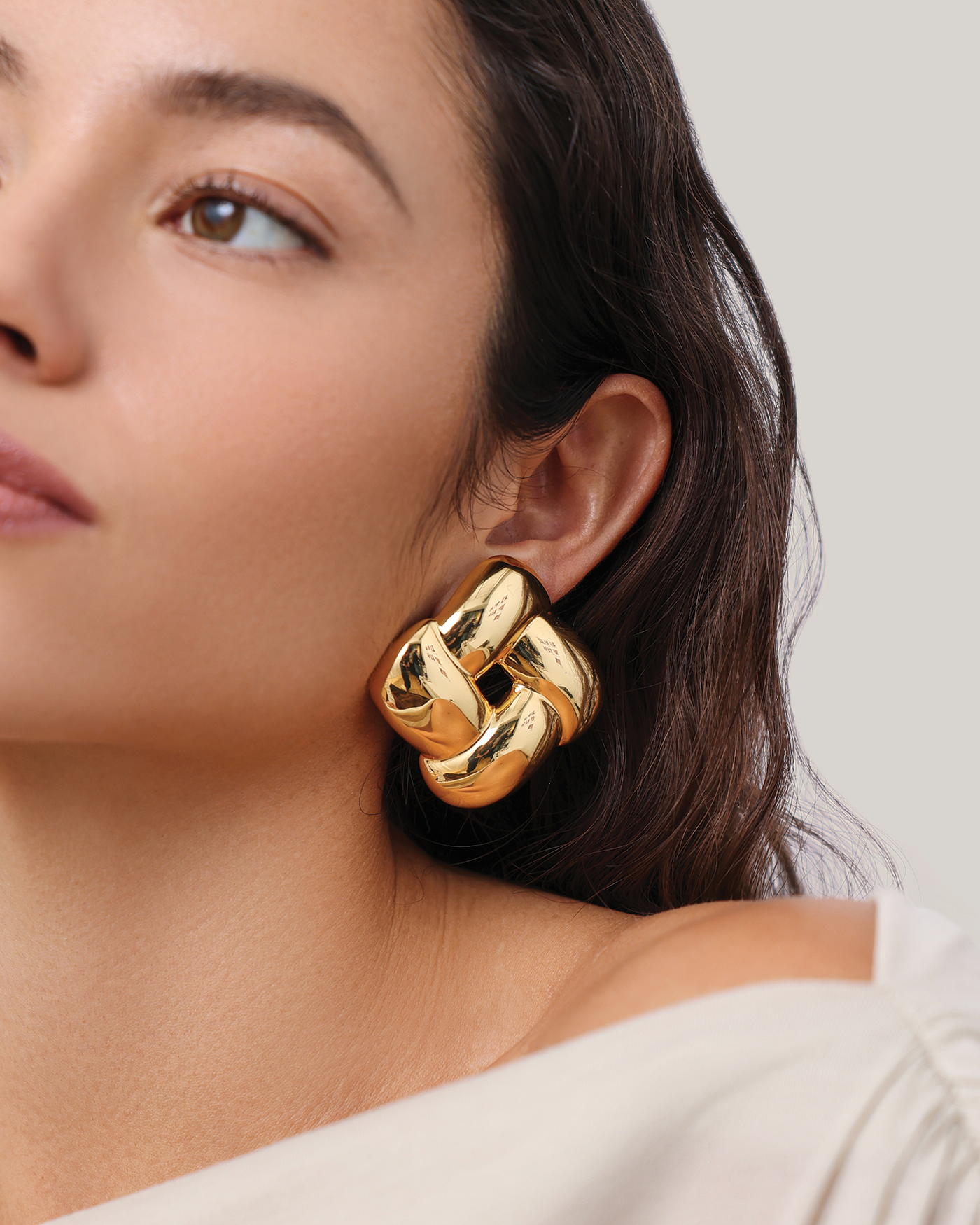 Mega Woven Square Earrings