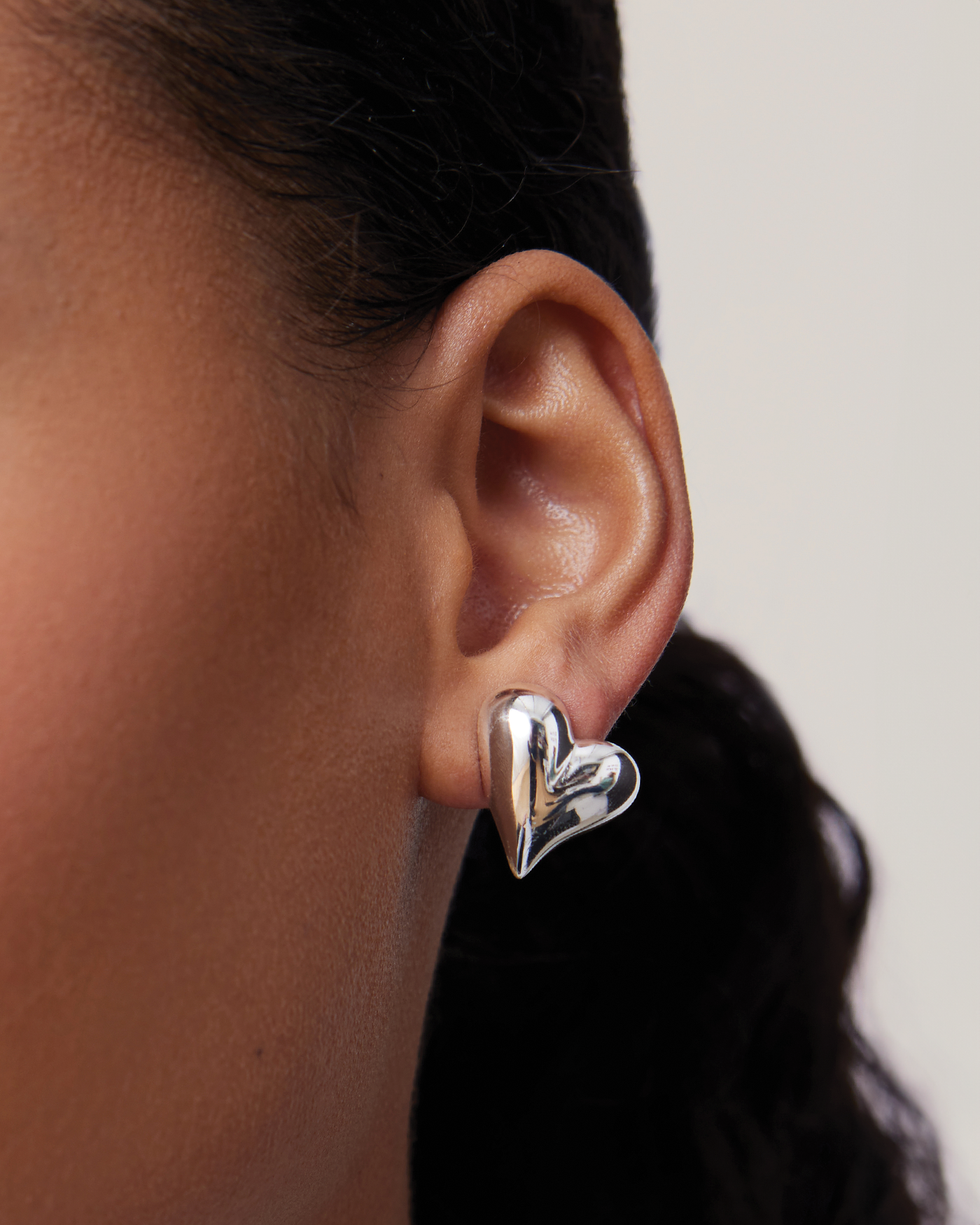 Art Heart Button Earrings