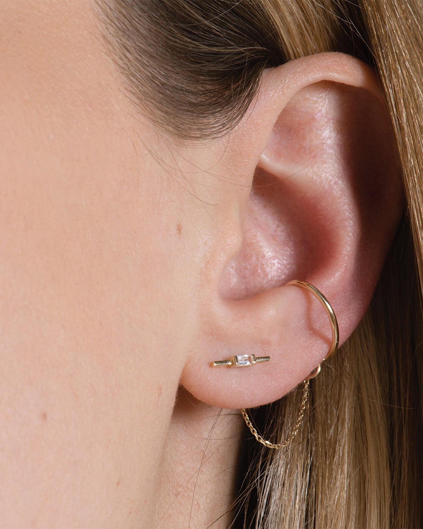 Solid gold deals ear cuff