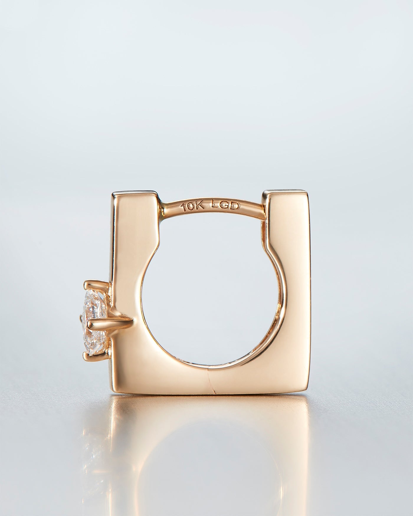 10K Gold Lab Grown Diamond Huggie Earrings - 0.22 CTW