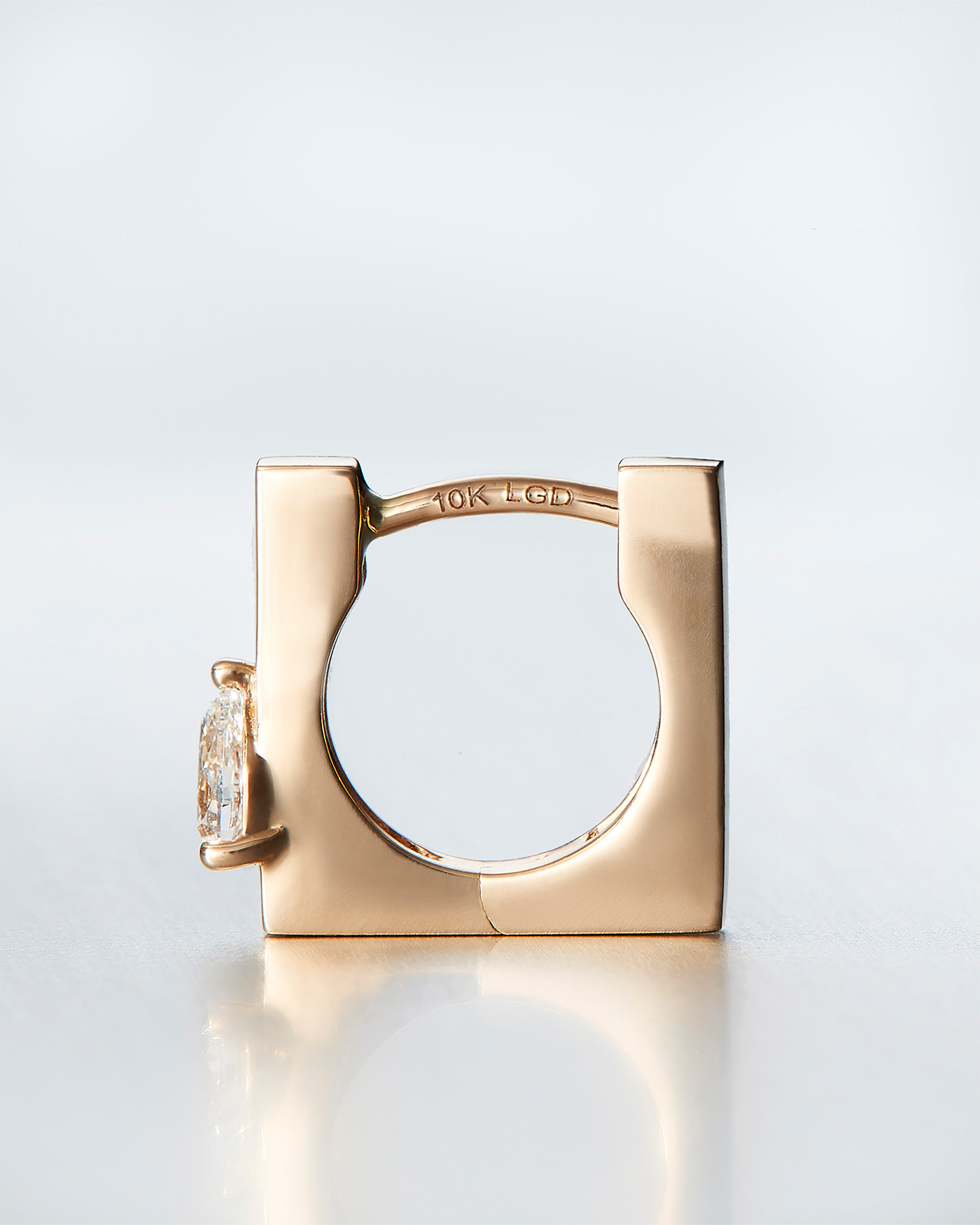 10K Gold Lab Grown Diamond Huggie Earrings - 0.20 CTW