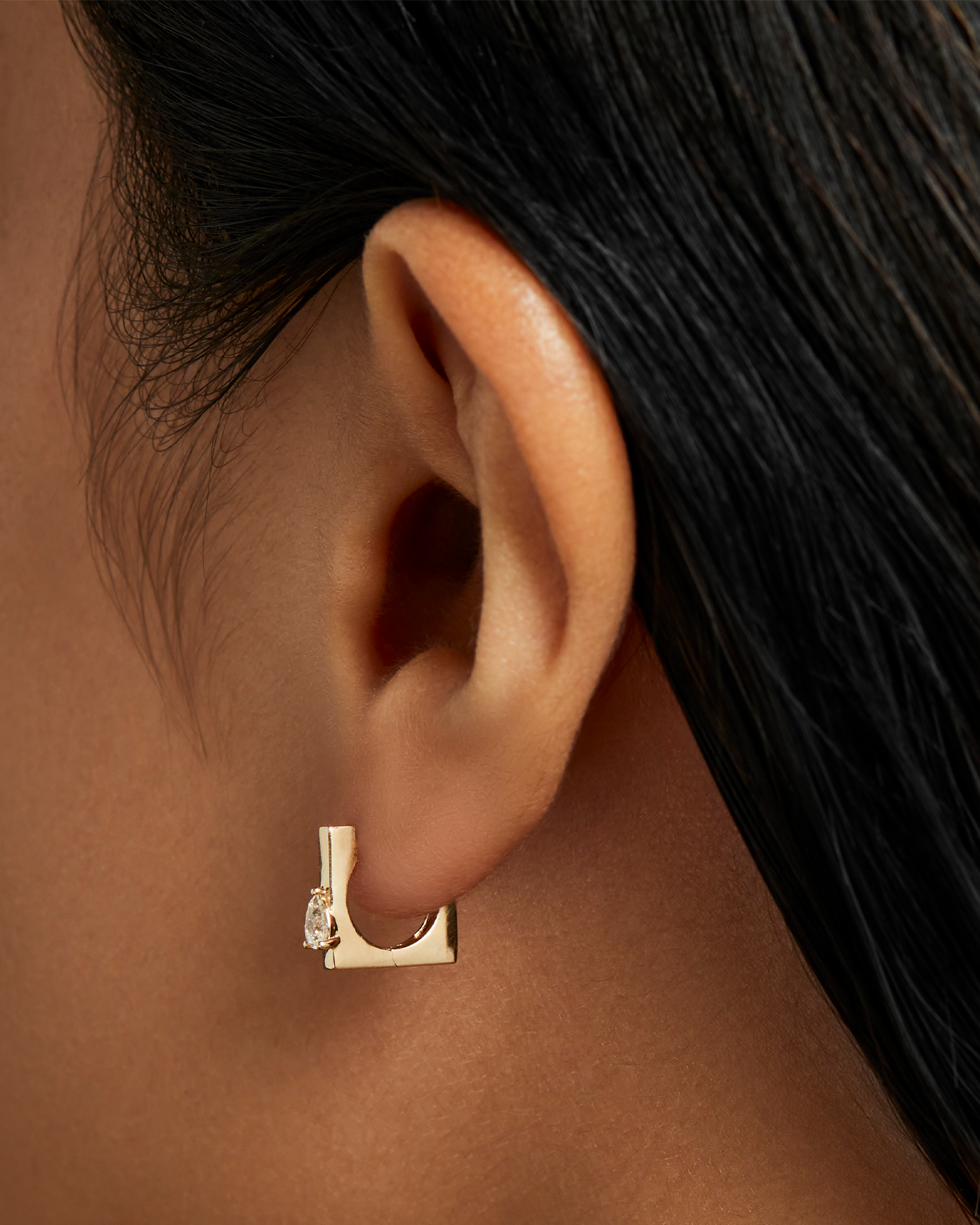 10K Gold Lab Grown Diamond Huggie Earrings - 0.20 CTW