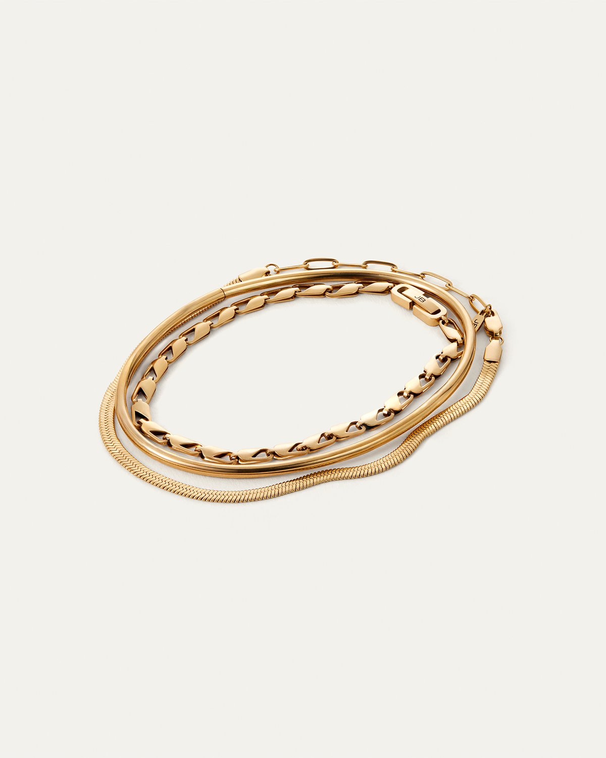 Modern Anklet Stack | Waterproof Gold Anklet Stacks | JENNY BIRD Canada