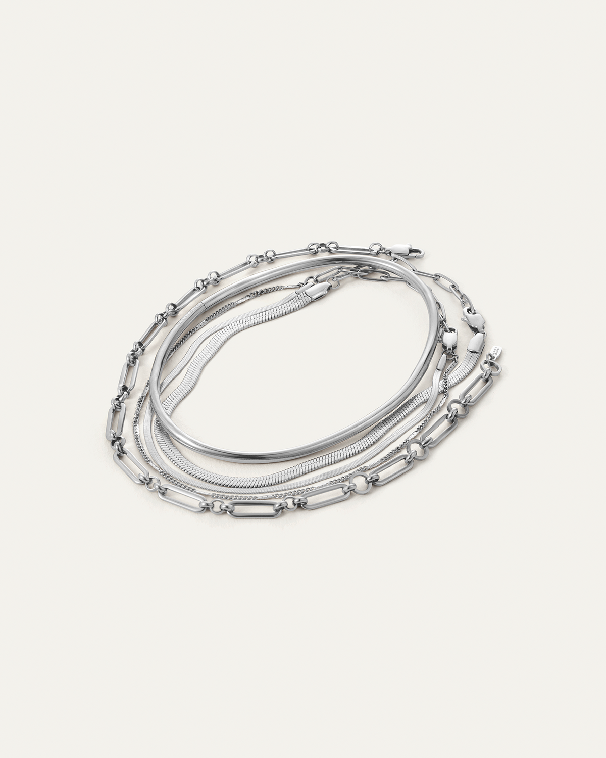 Statement Anklet Stack | Silver Waterproof Mega Anklet Stack | JENNY ...